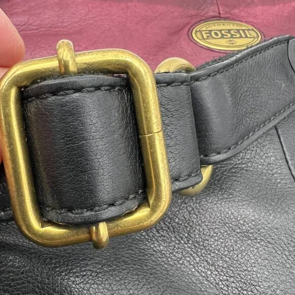 Fossil Explorer Two-Tone Leather Crossbody Bag